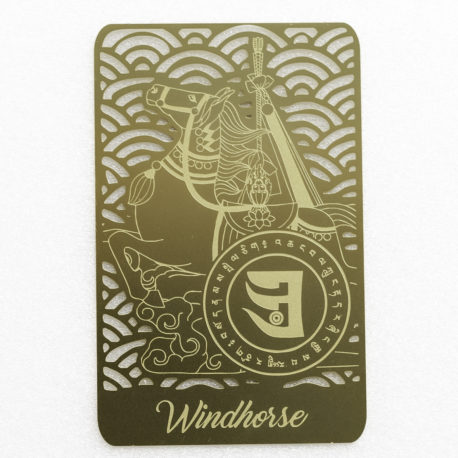 Wind Horse Talisman Gold Card front