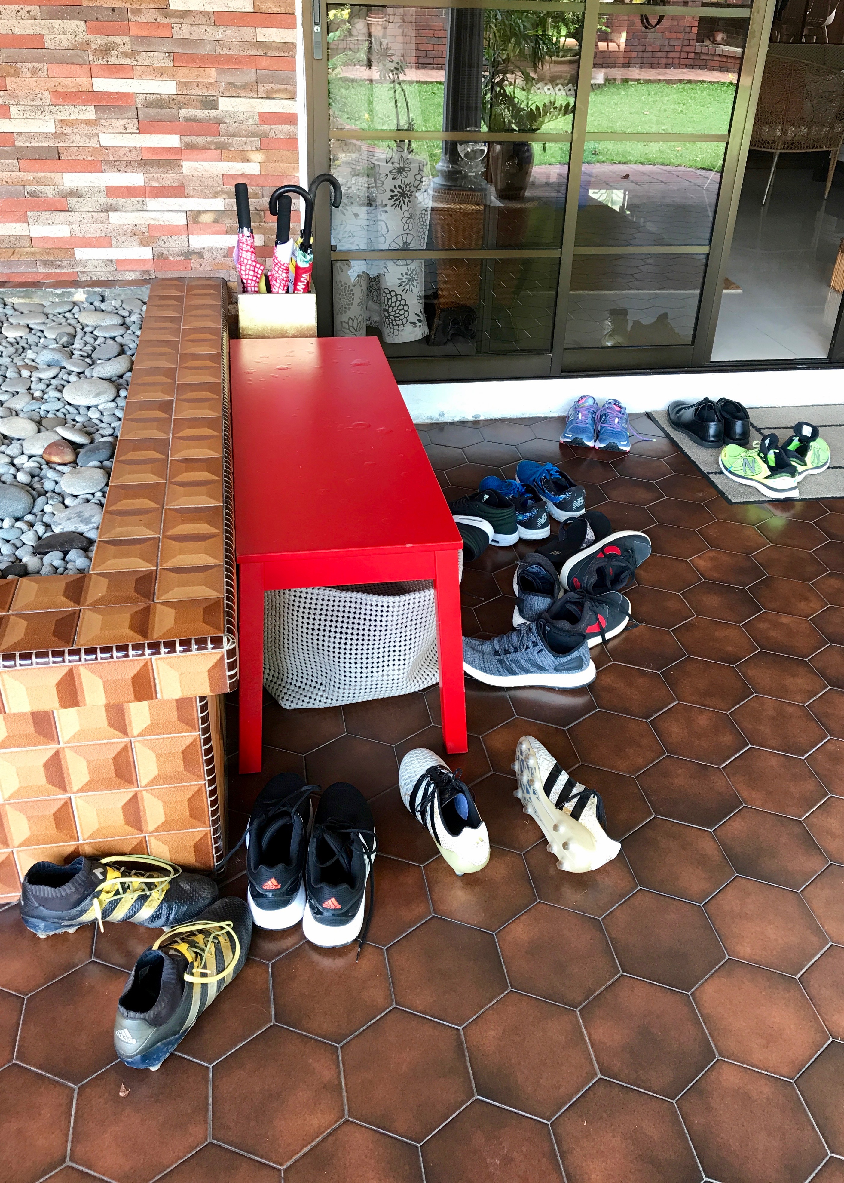 Shoes outside entrance