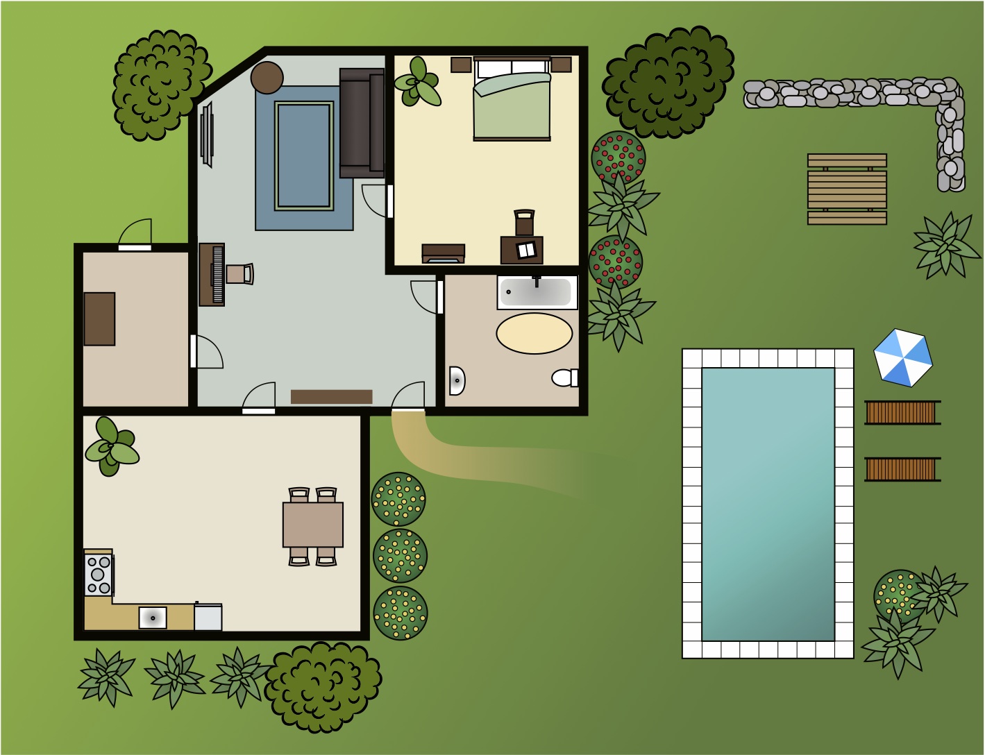 Example of irregular floorplan