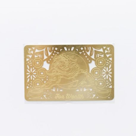 Wealth Pi Yao Gold Talisman Card