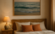 Water Artwork hanging above bed